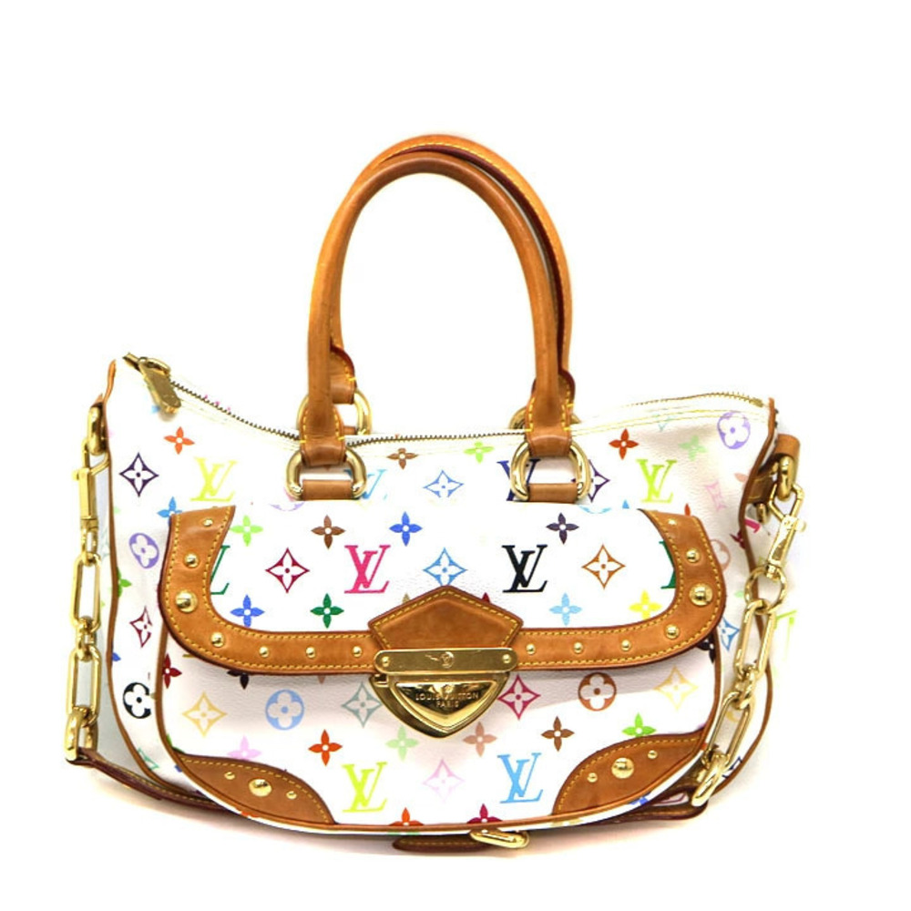Louis Vuitton White Multicolor LV Rita Monogram Handbag